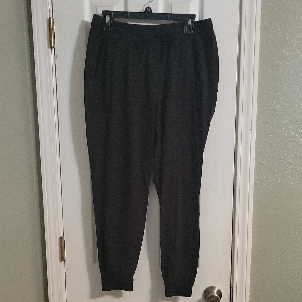 Avia Black Track Pants with Tapered Leg